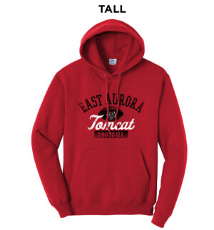 EA Football Tall Fleece Hooded Sweatshirt-Red