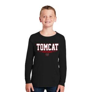 EA Football Youth Cotton Long Sleeve Tee-Black