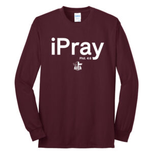 FCA Unisex Cotton Long Sleeve Tee-Maroon