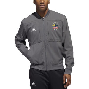 FCA Adidas UNDER THE LIGHTS Men Urban woven Bomber Jacket-GreyFive