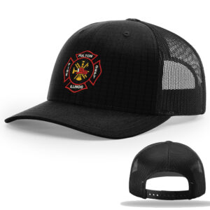Fulton Fire Richardson TACTICAL snap back trucker cap-Black