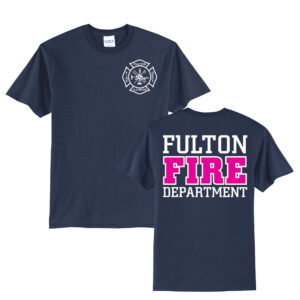 Fulton Fire Unisex Short Sleeve Tee-Navy