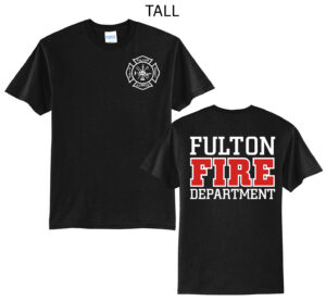 Fulton Fire Tall Short Sleeve Tee-Black