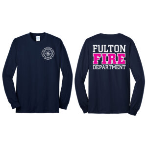 Fulton Fire Unisex Long Sleeve Tee-Navy