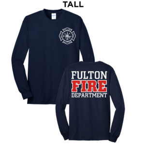 Fulton Fire Tall Long Sleeve Tee-navy