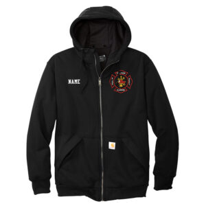 Fulton Fire Carhartt Adult Midweight Thermal-Lined Full-Zip Sweatshirt-Black