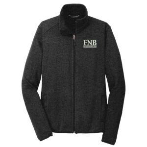 FNB Port Authority Sweater Fleece Jacket Men-Black Heather
