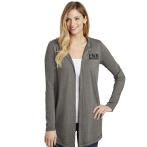FNB District Women’s Perfect Tri Hooded Cardigan (lightweight)-Grey Frost