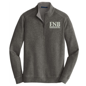 FNB Port Authority Interlock 1/4 Zip Men-Charcoal Heather/ Medium Heather Grey
