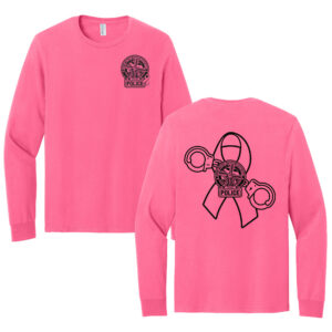 Fulton Breast Cancer Awareness Unisex Cotton Long Sleeve Tee-Neon Pink
