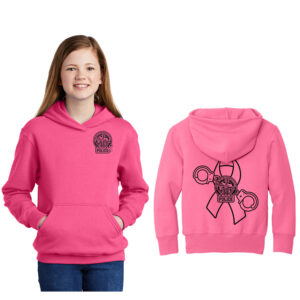 Fulton Breast Cancer Awareness Youth Fleece Hooded Sweatshirt-Neon Pink