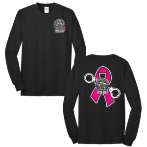 Fulton Breast Cancer Awareness Unisex Cotton Long Sleeve Tee-Black