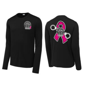 Fulton Breast Cancer Awareness Sport-Tek Men Posi-UV  Pro Long Sleeve Tee-Black