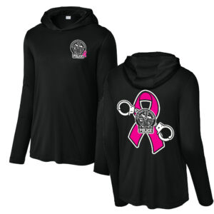 Fulton Breast Cancer Awareness Sport-Tek Men Posi-UV Pro Long Sleeve Hoodie-Black