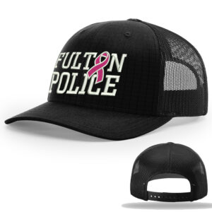 Fulton Breast Cancer Awareness Richardson TACTICAL snap back trucker cap-Black