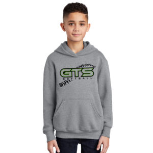 GTS Softball Youth Fleece Hooded Sweatshirt-Athletic Heather