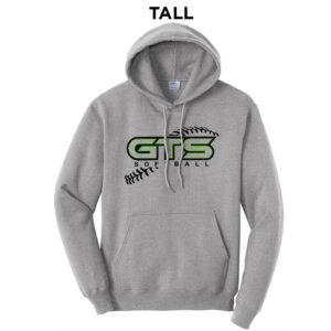 GTS Softball Tall Fleece Hooded Sweatshirt-Athletic heather