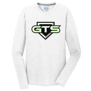 GTS Softball Men  Long Sleeve Essential Blended Performance Tee-White