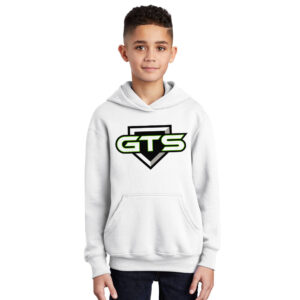 GTS Softball Youth Fleece Hooded Sweatshirt-White