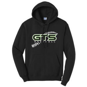 GTS Softball Unisex Fleece Hooded Sweatshirt-Black