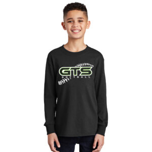 GTS Softball Youth Cotton Long Sleeve Tee-Black