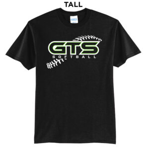GTS Softball Tall Short Sleeve Tee-Black