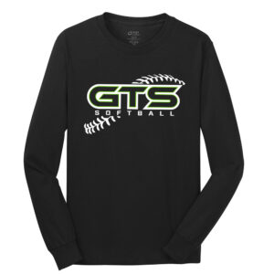 GTS Softball Unisex Cotton Long Sleeve Tee-Black