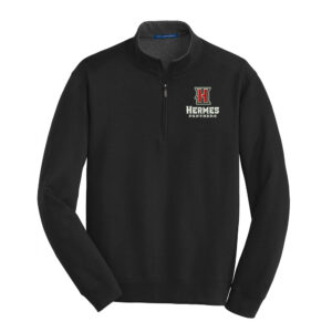 Hermes Elementary Port Authority Men Interlock 1/4 Zip-Black