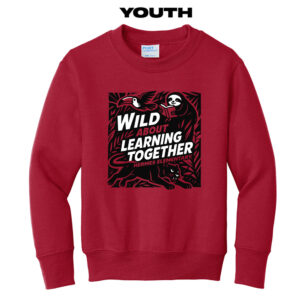 Hermes Elementary Youth Fleece Crewneck Sweatshirt-Red