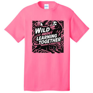 Hermes Elementary Unisex Short Sleeve Tee-Neon Pink
