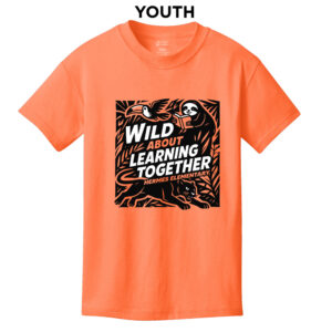 Hermes Elementary Youth Short Sleeve Tee-Neon Orange