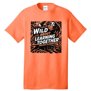 Hermes Elementary Unisex Short Sleeve Tee-Neon Orange