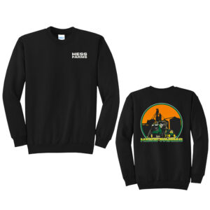 Hess Farms Unisex Fleece Crewneck Sweatshirt-Black