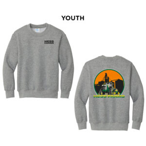 Hess Farms Youth Fleece Crewneck Sweatshirt-Athletic heather
