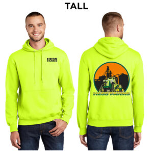 Hess Farms Tall Fleece Hooded Sweatshirt-Safety Green