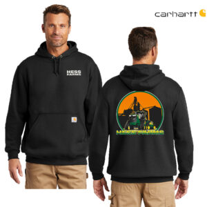 Hess Farms Carhartt Men Midweight Hooded Sweatshirt-Black