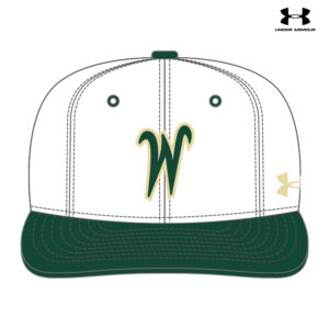 01. Trojan Baseball Club Under Armour Resistor Performance Cap-White/Dark Green