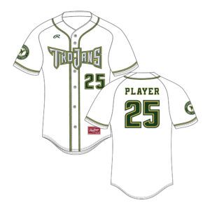 04. Trojans Rawlings Sublimated Full Button Jersey-White