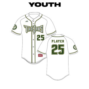 05. Trojans Rawlings YOUTH Sublimated Full Button Jersey-White