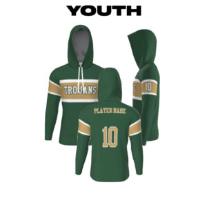32. Iowa City West Trojans YOUTH Sublimated Raglan Fleece Player Hoodie