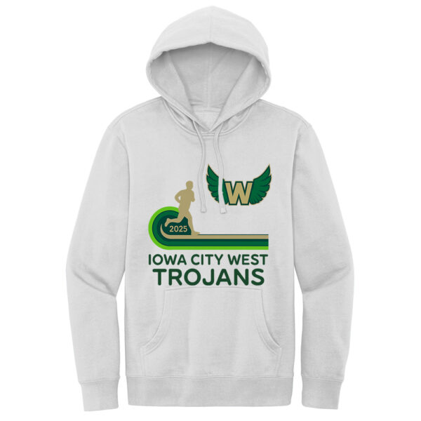 West Unisex Premium Fleece Hooded Sweatshirt-White Smoke