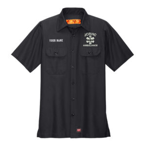 JCRHC Red Kap Men Short Sleeve Solid Ripstop Shirt-Black