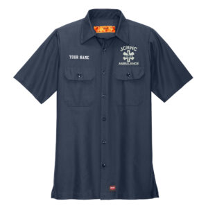 JCRHC Red Kap Men Short Sleeve Solid Ripstop Shirt-navy