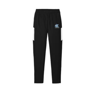 Kankakee Basketball Sport-Tek Men Tapered leg color block Travel Pant with side pockets-Black/White