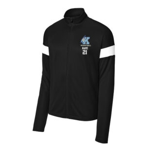 Kankakee Basketball Sport-Tek men Travel Full-Zip Jacket-Black/White