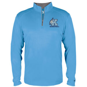 Kankakee Basketball B-Core 1/4 Zip Men-Columbia Blue/Graphite