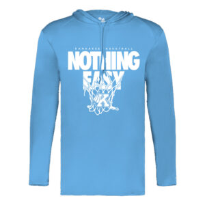 Kankakee Basketball Badger B-Core Long Sleeve Hood Tee Men-Carolina Blue