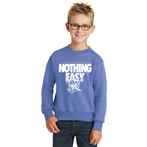Kankakee Basketball Youth Fleece Crewneck Sweatshirt-Carolina Blue