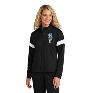Kankakee Basketball Sport-Tek Ladies Travel Full-Zip Jacket-Black/White