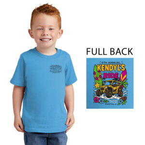 Kendyls Ride Toddler Core Cotton Tee-Aquatic Blue